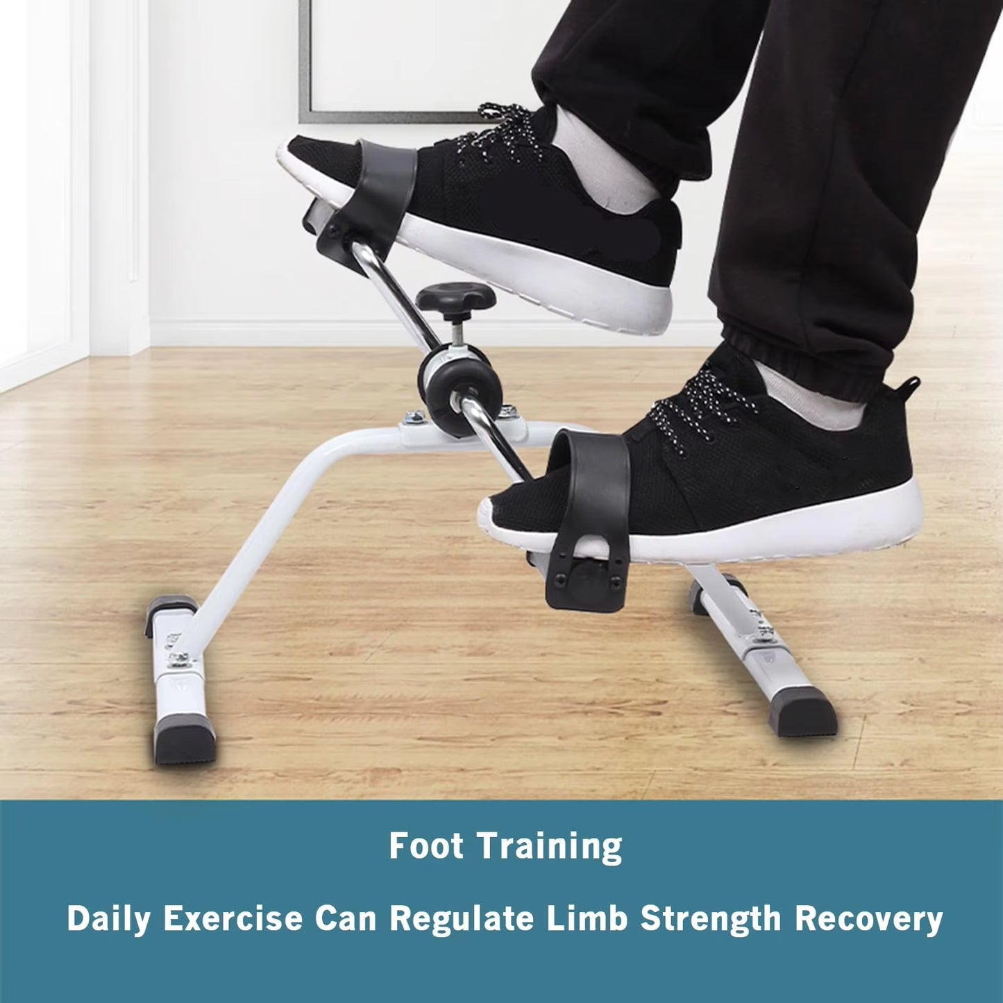 Mini Fitness Pedal Exerciser - Home Workout Cycle Machine For Arms & Legs - Portable & Lightweight