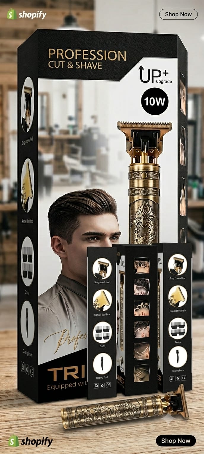 Dragon T9 Professional Trimmer - Barber Style Hair & Beard Trimmer