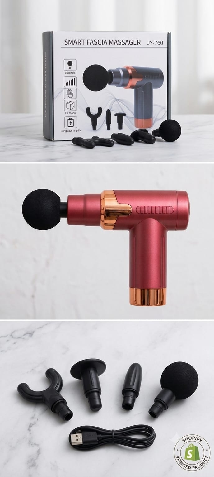 4 in 1 Smart Facial Massager Gun - Face, Neck, Shoulder & Foot Massage COD Available