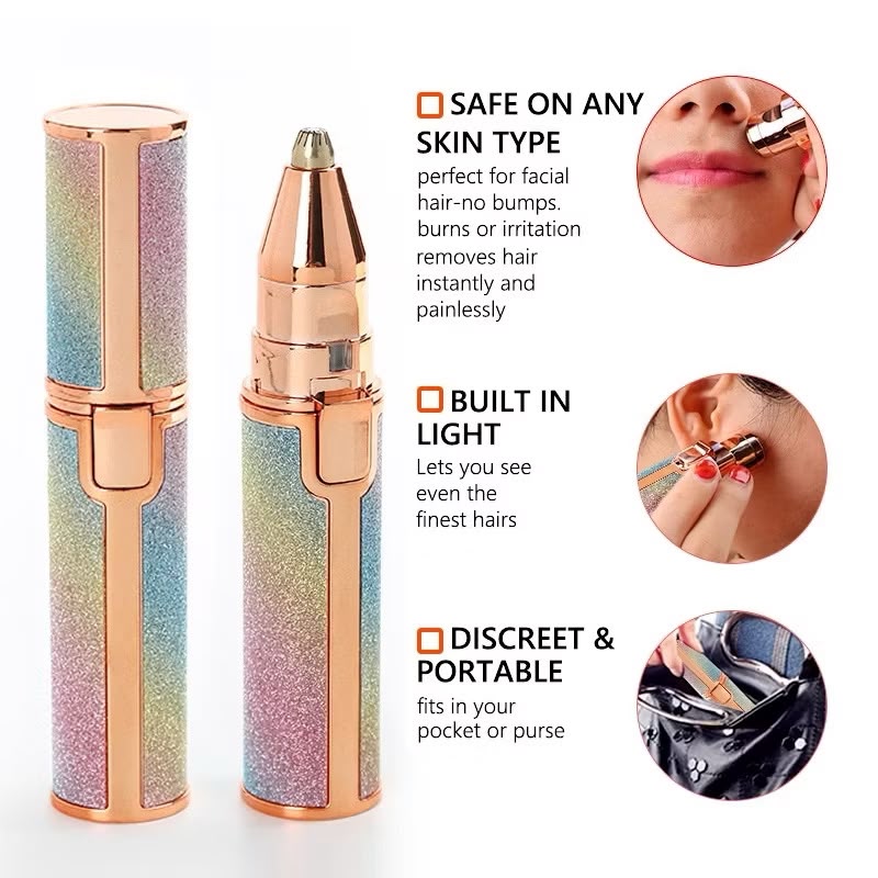 2-in-1 Eyebrow Trimmer & Face Shaver for Women | USB Rechargeable | Painless
