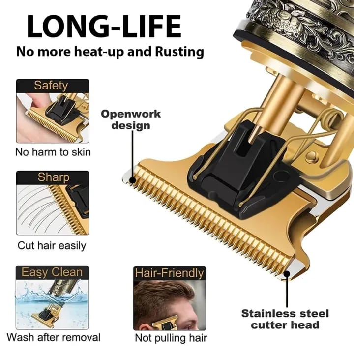 Dragon T9 Professional Trimmer - Barber Style Hair & Beard Trimmer