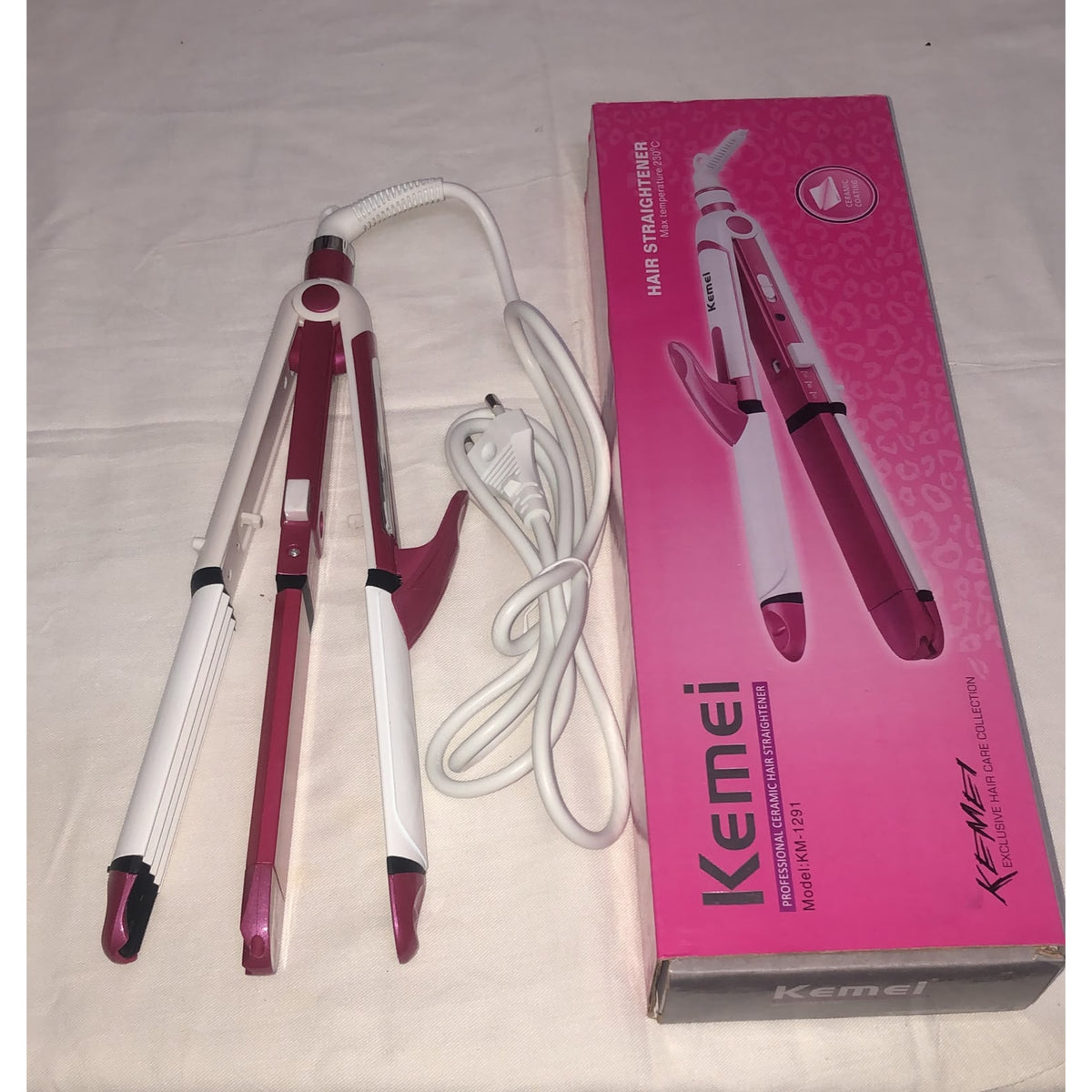 Kemei 3-in-1 Hair Straightener, Curler & Crimper -4 8 Hours Delivery COD Available