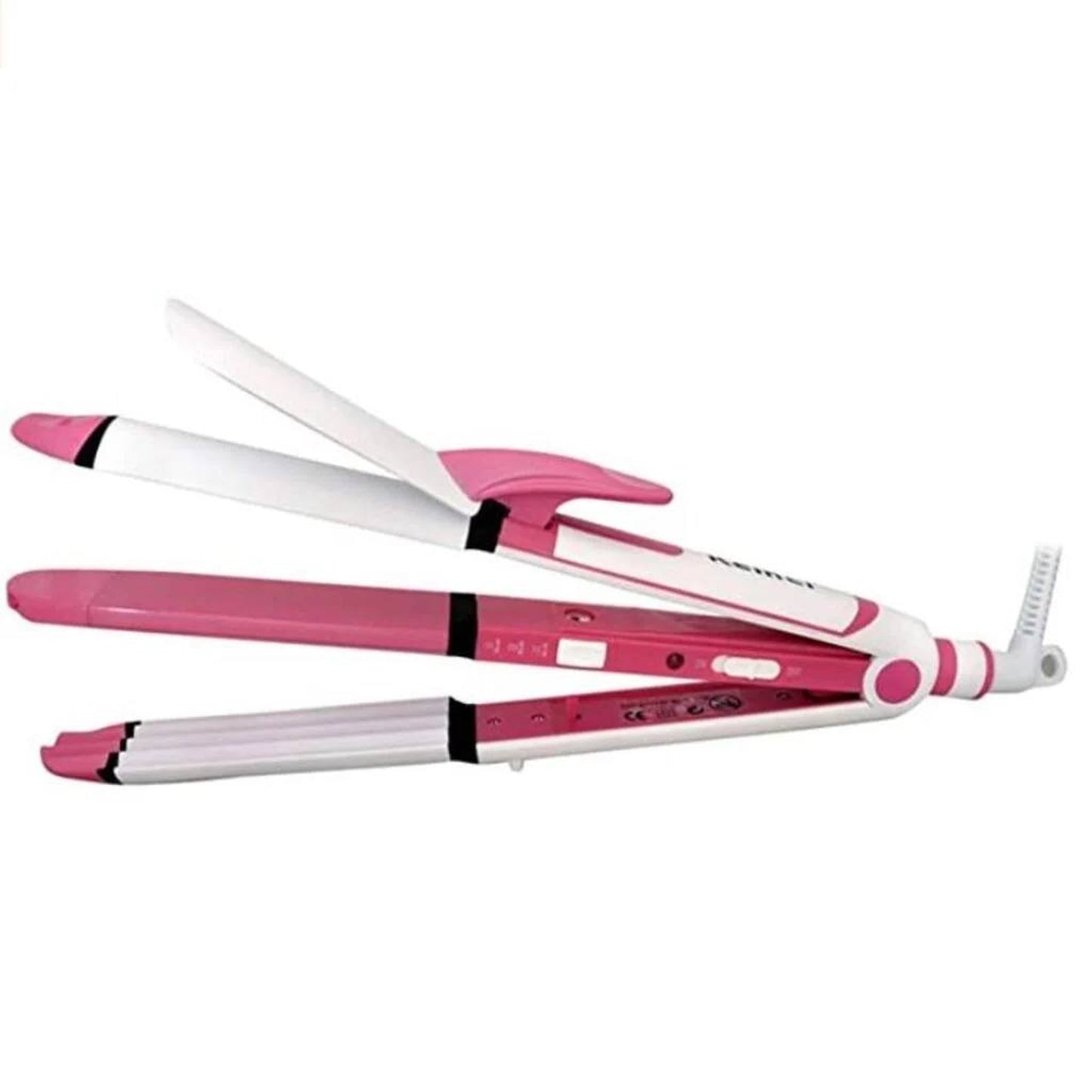 Kemei 3-in-1 Hair Straightener, Curler & Crimper -4 8 Hours Delivery COD Available